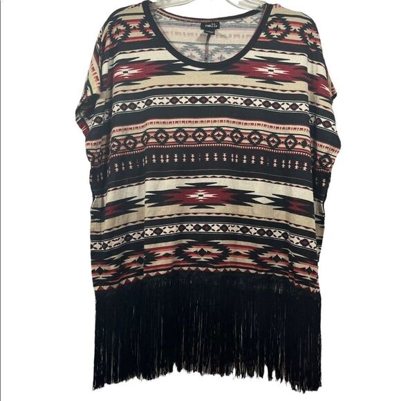 Rue 21 Tribal Fringe Top - Picture 1 of 14